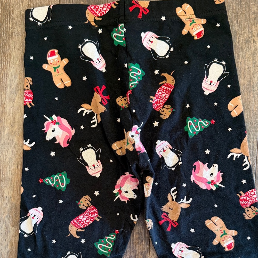 Holiday Time Black Festive Reindeer Leggings - Picture 8 of 8